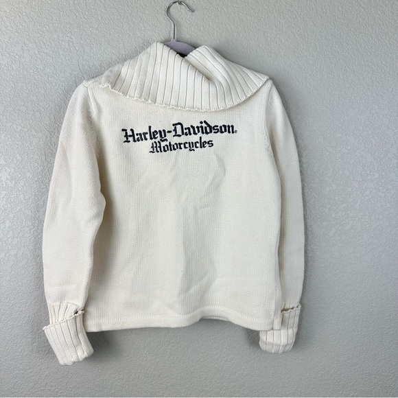 Vintage Y2K Harley Davidson knit motorcycle jacket size XL - Picture 2 of 7